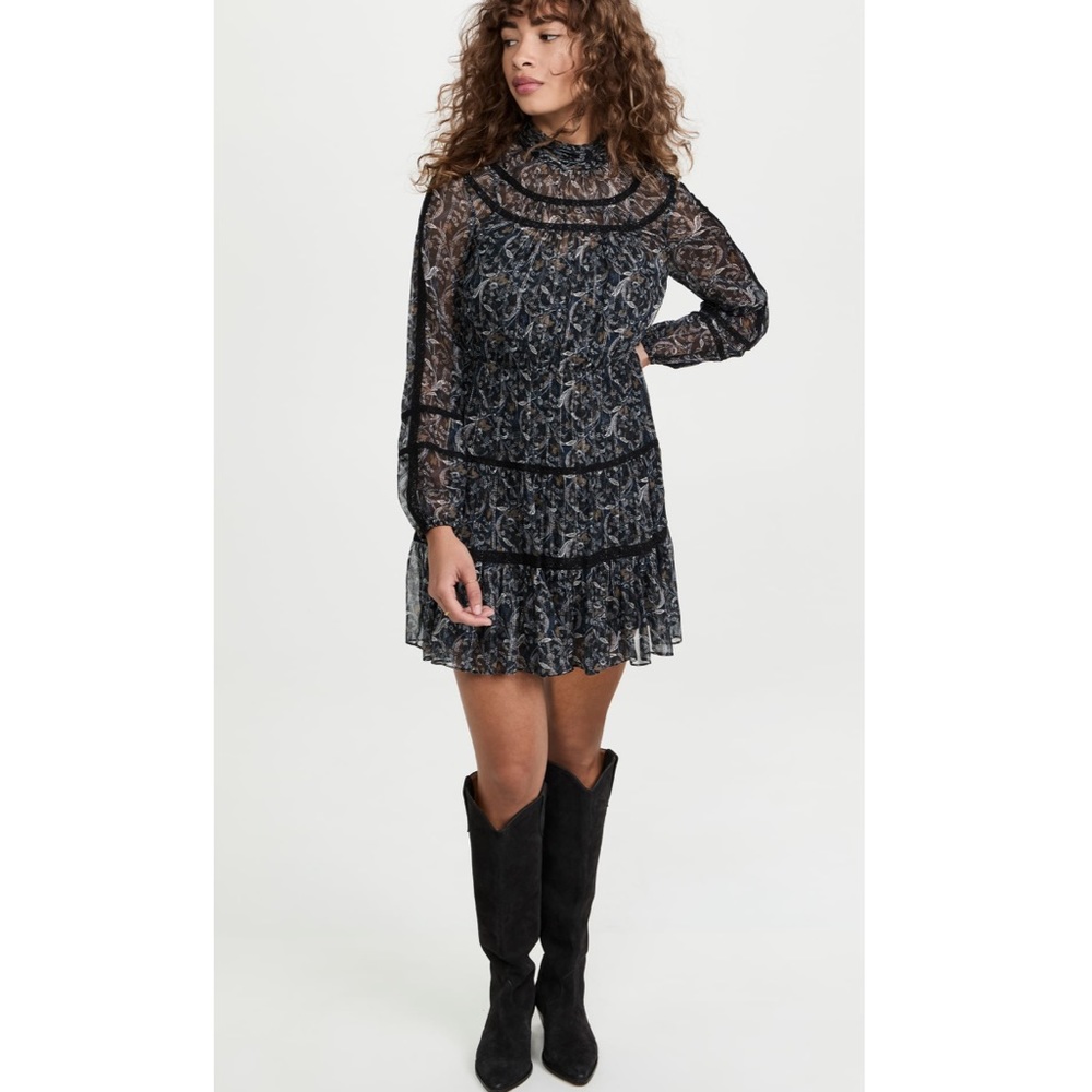 Veronica Beard black print Rahla mini dress